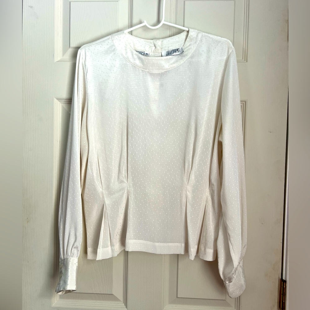Josephine w;hite long sleeve blouse size 10